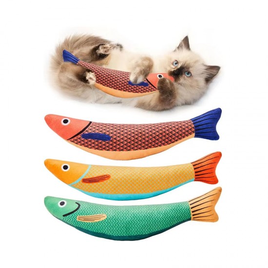Wholesale 3 Pack Cat Toys Saury Fish Catnip Crinkle Sound Toys Soft Durable Interactive Cat Kicker Toys for Indoor Kitten Wholesale 3 Pack Cat Toys Saury Fish Catnip Crinkle Sound Toys Soft Durable Interactive Cat Kicker Toys for Indoor Kitten