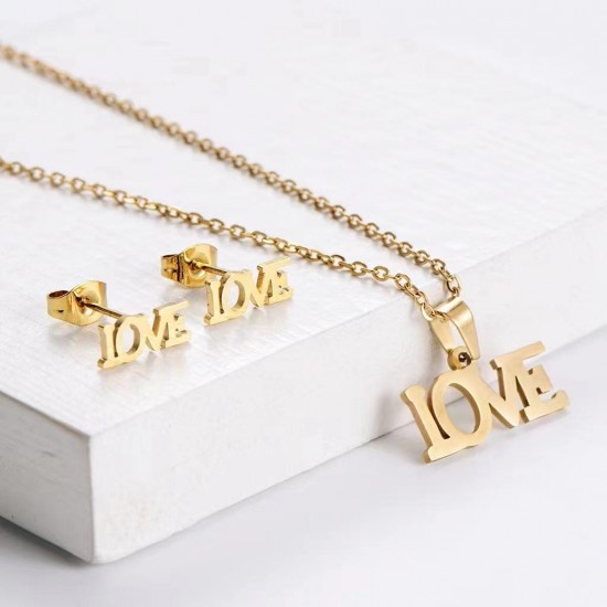 New 2023 Fashion Stainless Steel Jewelry Set Necklace And Earrings Set Hot Selling Jewelry Set Wholesale African Fashions New 2023 Fashion Stainless Steel Jewelry Set Necklace And Earrings Set Hot Selling Jewelry Set Wholesale African Fashions