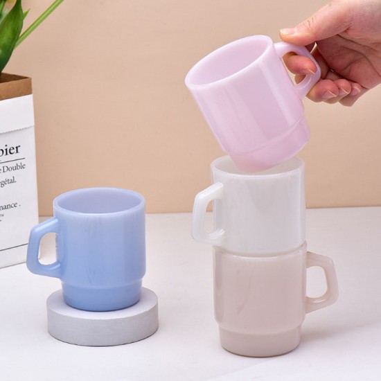 GDGLASS custom drinkware Jade tea cup High borosilicate coffee cup glass mug with handle GDGLASS custom drinkware Jade tea cup High borosilicate coffee cup glass mug with handle