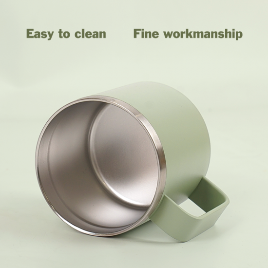 Custom Eco Friendly Modern 360ml Adults Sport Insulated Vacuum Stainless Steel Double Wall Coffee Mug With Lid And Handle Custom Eco Friendly Modern 360ml Adults Sport Insulated Vacuum Stainless Steel Double Wall Coffee Mug With Lid And Handle
