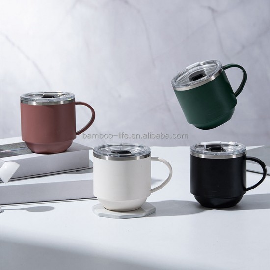Popular 330ml coffee mug with handle with lid, office coffee cup, water cup, tea making cup, drinking cup Water Bottles 4 colors Popular 330ml coffee mug with handle with lid, office coffee cup, water cup, tea making cup, drinking cup Water Bottles 4 colors
