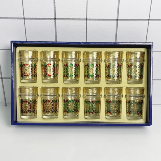 in Stock Moroccan Tea Coffee Mug Set High Quality Glass with New Bronzing Design Bohemian Style Direct from the Middle East in Stock Moroccan Tea Coffee Mug Set High Quality Glass with New Bronzing Design Bohemian Style Direct from the Middle East