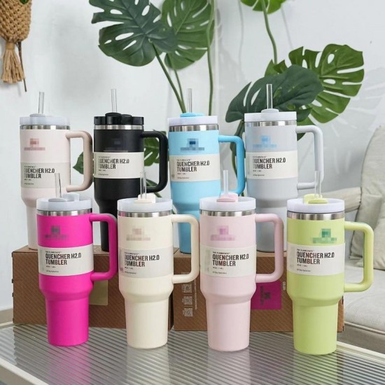 Hot Selling 30 40 Oz Insulated Reusable Stainless Steel Tumbler Vacuum Cup With Handle Thermos Bottle With Lid Hot Selling 30 40 Oz Insulated Reusable Stainless Steel Tumbler Vacuum Cup With Handle Thermos Bottle With Lid