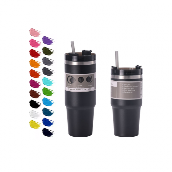 20oz 30oz Tumbler With Straw Double Wall Vacuum Insulated Mug Travel Tumbler Car Cup With Straw 20oz 30oz Tumbler With Straw Double Wall Vacuum Insulated Mug Travel Tumbler Car Cup With Straw