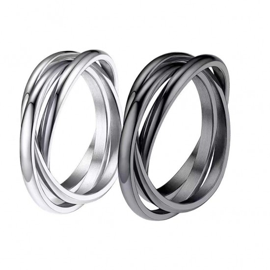 Customized stainless steel ring three in one simple style neutral diamond jewelry men and women direct sales China wholesale Customized stainless steel ring three in one simple style neutral diamond jewelry men and women direct sales China wholesale