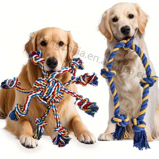 Durable Dog Chew Rope Toy For Training, Teeth Cleaning, and Fun Play - Pet Tug Toy For Dogs | Strong Cotton Rope | Dog Bite Toy Durable Dog Chew Rope Toy For Training, Teeth Cleaning, and Fun Play - Pet Tug Toy For Dogs | Strong Cotton Rope | Dog Bite Toy