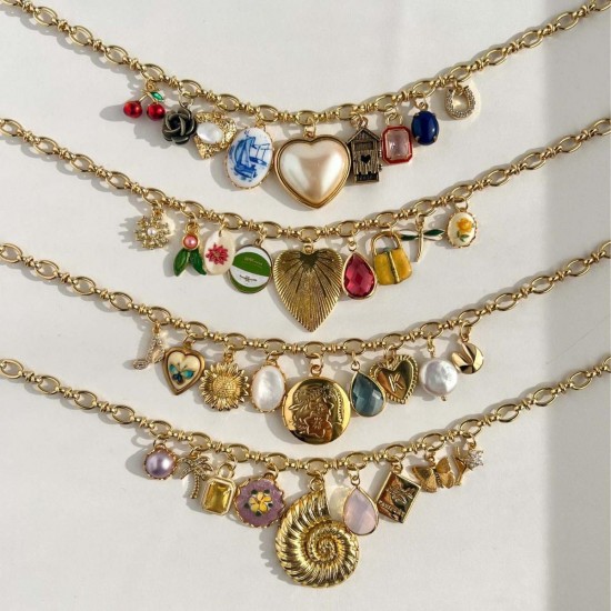 Dr.Jewelry Hot Non-tarnish Stainless Steel 18k PVD Plated Open Clasp Paperclip Chain Necklace for Custom Mini Gold Charm Dr.Jewelry Hot Non-tarnish Stainless Steel 18k PVD Plated Open Clasp Paperclip Chain Necklace for Custom Mini Gold Charm