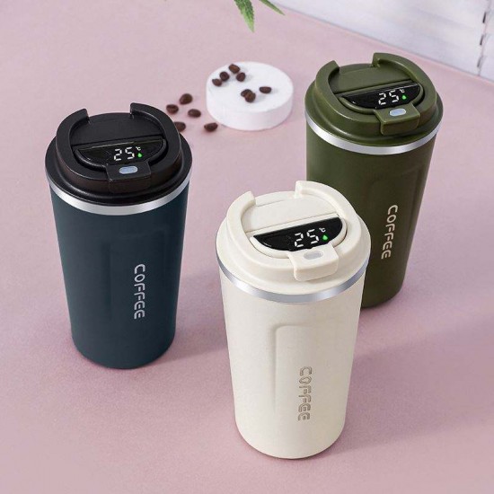 380Ml 510Ml Smart Temperature Display Stainless Steel Coffee Cup Double Wall Travel Office Coffee Vacuum Cup With Lid 380Ml 510Ml Smart Temperature Display Stainless Steel Coffee Cup Double Wall Travel Office Coffee Vacuum Cup With Lid