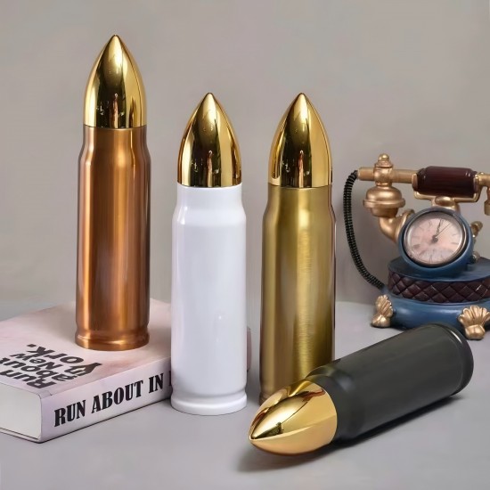 Wholesale 500ml Bullet Shape Tumbler Insulated Vacuum Bullet Shape Lid Flask Double Wall Stainless Steel Metal Travel Mugs Wholesale 500ml Bullet Shape Tumbler Insulated Vacuum Bullet Shape Lid Flask Double Wall Stainless Steel Metal Travel Mugs