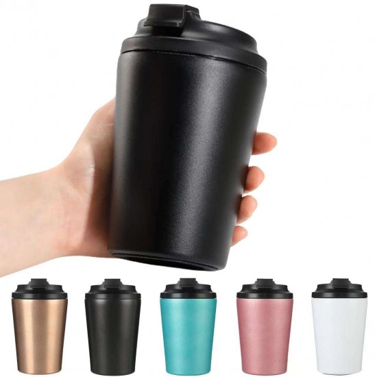 BORGE Hot Selling Custom Logo 12oz 350ml Stainless Steel Double Wall Vacuum Coffee Mugs With Sealed lid BORGE Hot Selling Custom Logo 12oz 350ml Stainless Steel Double Wall Vacuum Coffee Mugs With Sealed lid