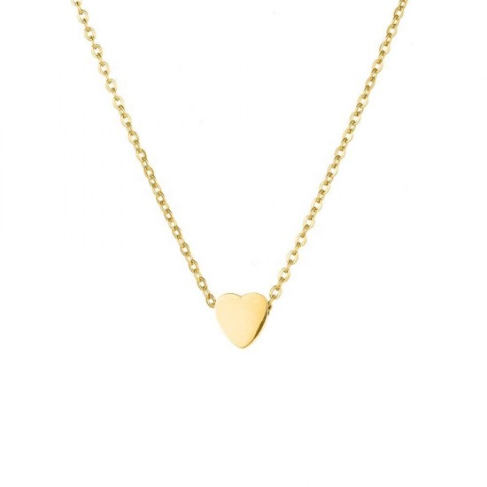 Chihang 316L Stainless Steel Necklace Girls 14K Gold Heart Charm Choker Necklace for Women Jewelry Dropshipping Chihang 316L Stainless Steel Necklace Girls 14K Gold Heart Charm Choker Necklace for Women Jewelry Dropshipping