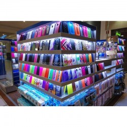Cell phone accessories display electronic furniture stand kiosk for mobile shop