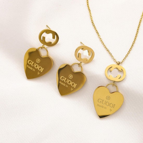Designer earrings High Quality Non Tarnish Fashion Accessories Jewelry necklace Stainless Steel Jewelry set Designer earrings High Quality Non Tarnish Fashion Accessories Jewelry necklace Stainless Steel Jewelry set