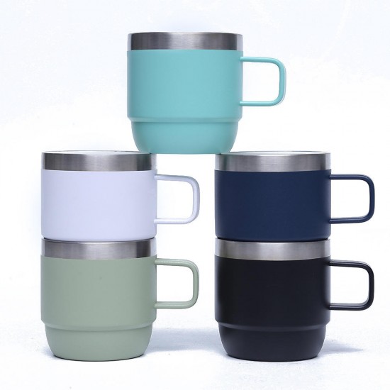 2025 custom mini 6oz inner ceramic coated tea cup stainless steel double wall vacuum insulated coffee tumbler mug with handle 2025 custom mini 6oz inner ceramic coated tea cup stainless steel double wall vacuum insulated coffee tumbler mug with handle
